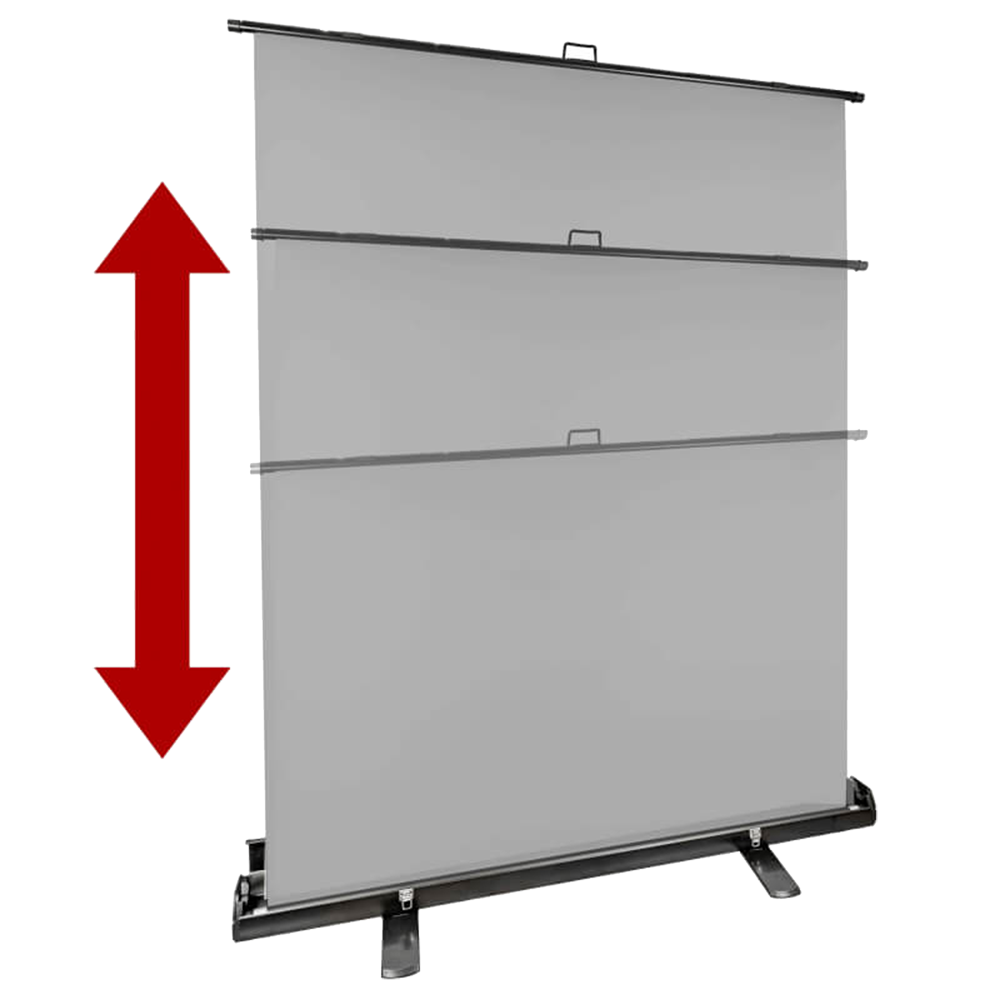 StudioKing Roll-Up Hintergrundschirm FB-150200FGR 150x200 cm Grau — 2