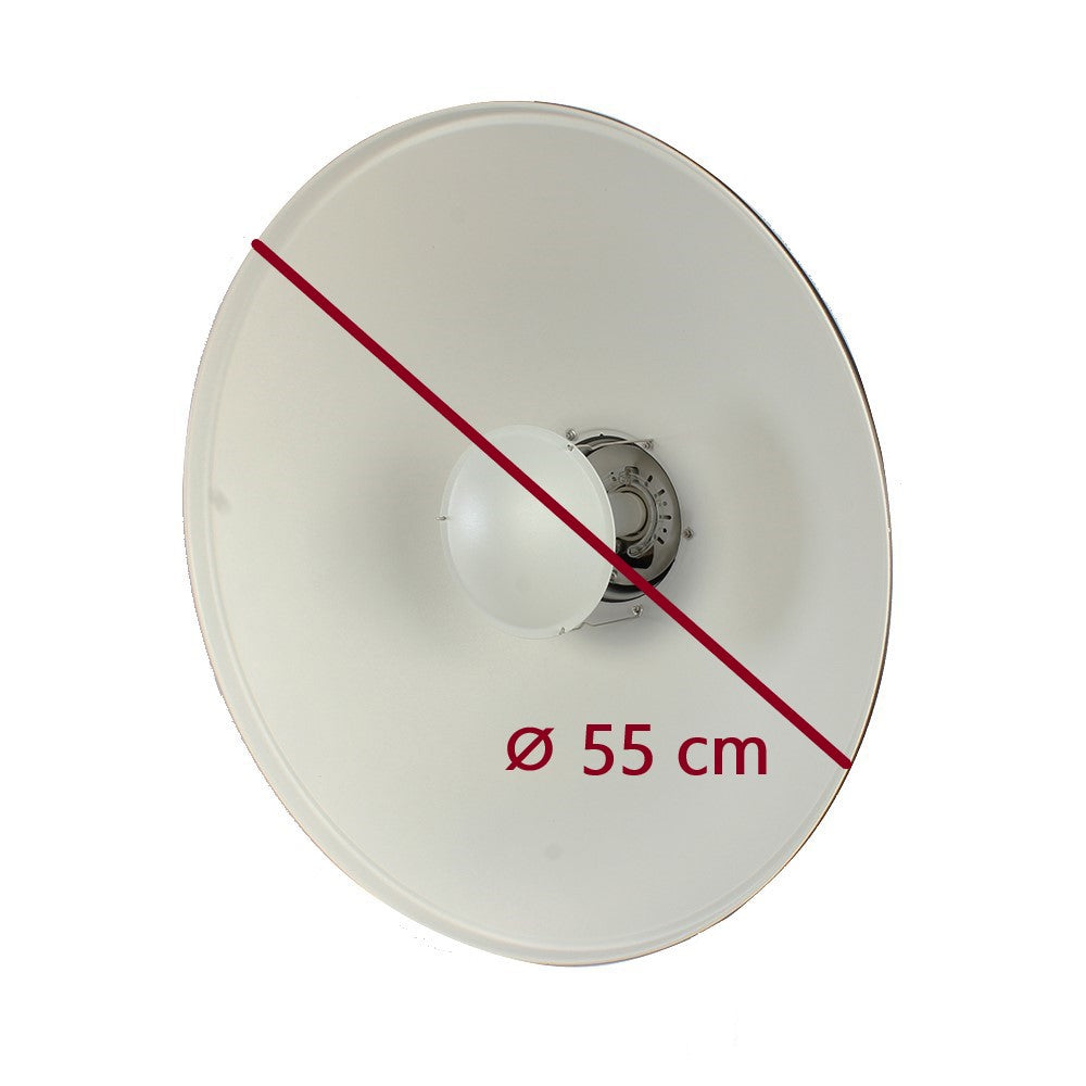 StudioKing Beauty Dish Weiss SK-BD550W 55 cm mit Waben — 2