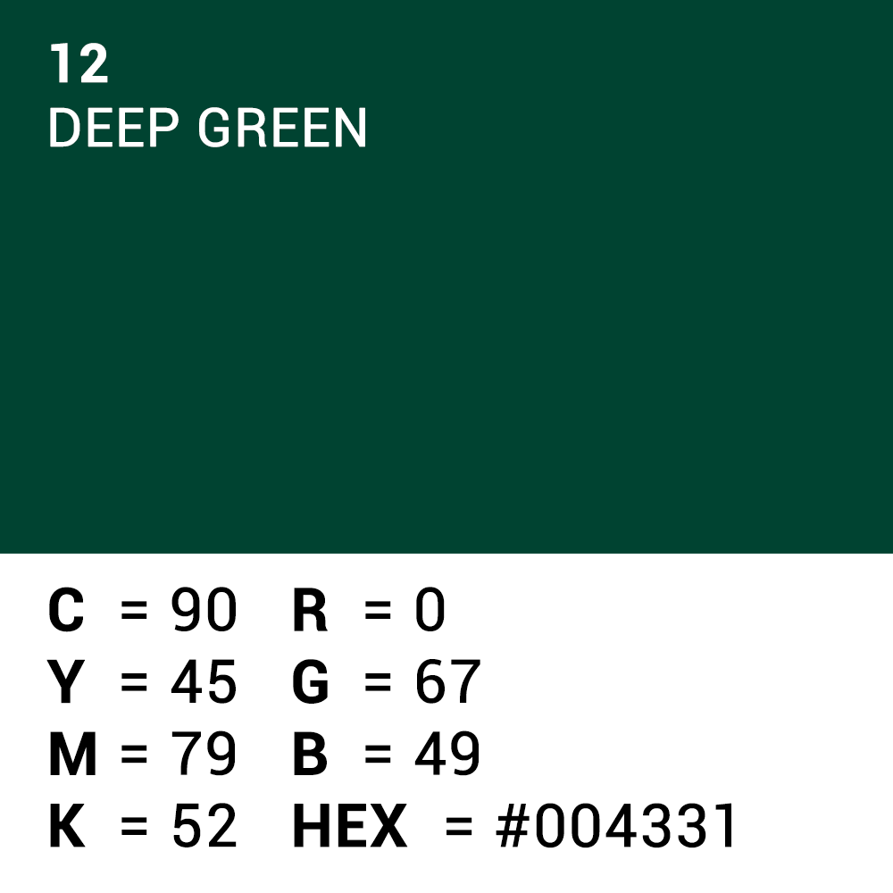Superior Hintergrund Papier 12 Deep Green 1,35 x 11m — 5