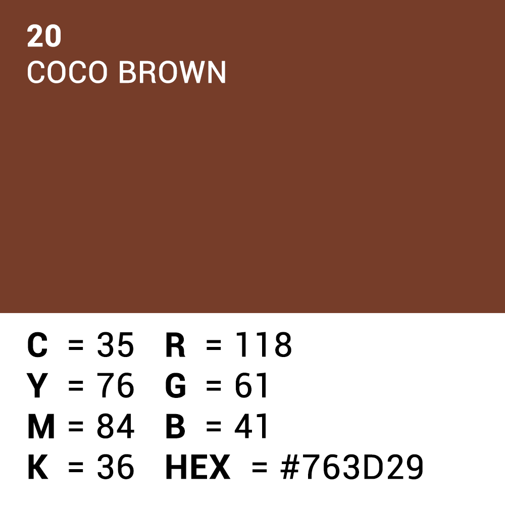 Superior Hintergrund Papier 20 Coco Brown 1,35 x 11m — 5