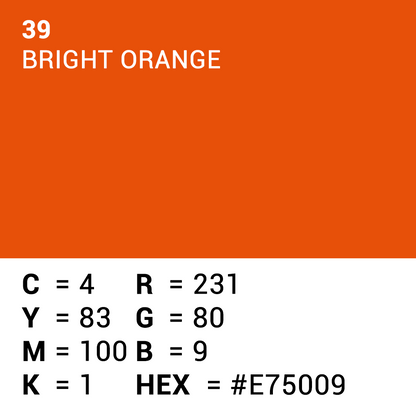 Superior Hintergrund Papier 39 Bright Orange 1,35 x 11m — 5