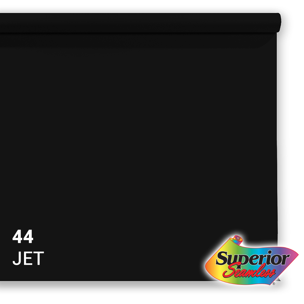 Superior Hintergrund Papier 44 Jet Schwarz 1,35 x 11m