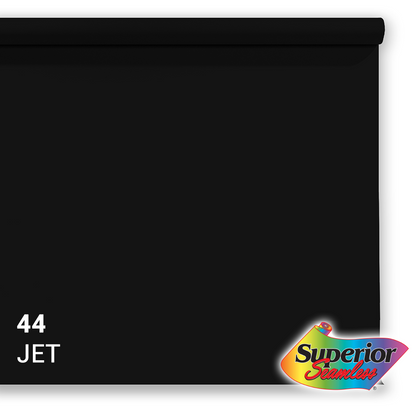 Superior Hintergrund Papier 44 Jet Schwarz 1,35 x 11m