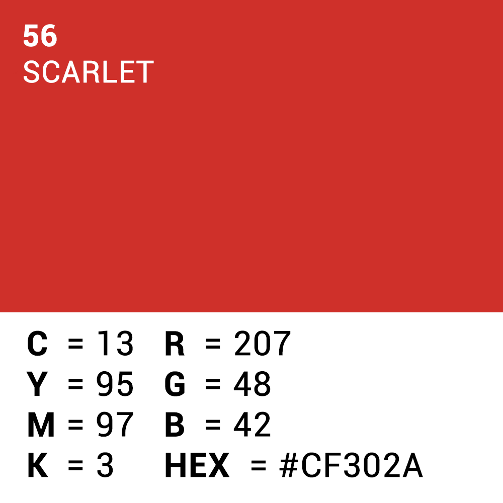 Superior Hintergrund Papier 56 Scarlet 1,35 x 11m — 5